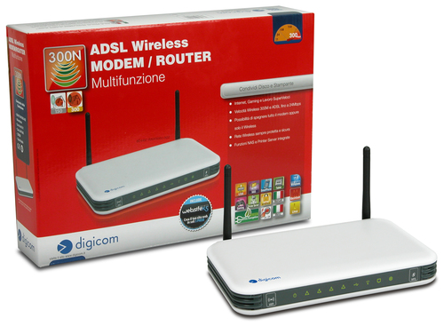 Digicom RAW300-A02 wireless router Fast Ethernet Black, White – image 2