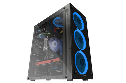 Mars Gaming MCGBLUE computer case Midi Tower Black – image 6