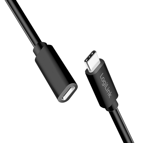 LogiLink CU0211 USB-kabel USB 2.0 2 m USB C Zwart, afbeelding 2