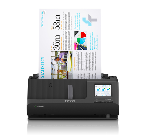 B11B269201 Escaner Inalambrico de Documentos Epson WorkForce ES-C380W con Pantalla Tactil B11B269201