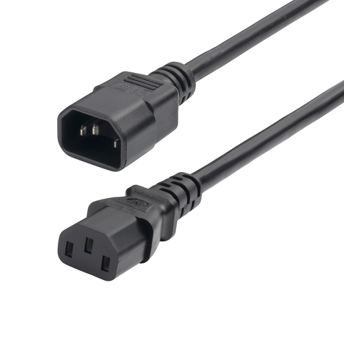1FT (0.3M) POWER EXTENSION CORD, IEC 60320 C14 TO C13 PDU POWER CORD, 10A 250V,