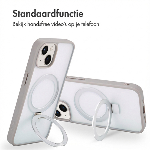 Accezz Ring Stand Backcover met MagSafe iPhone 13 - Grey, afbeelding 3