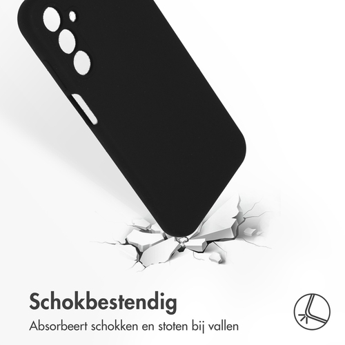 Accezz Liquid Silicone Backcover Samsung Galaxy A15 (5G/4G) - Zwart, afbeelding 3