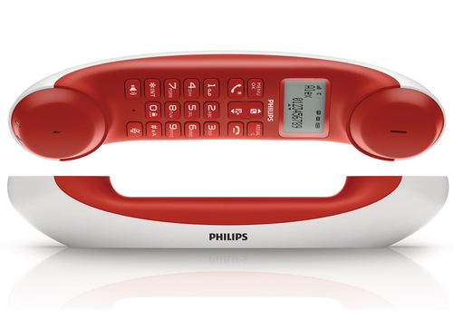 Philips MIRA DCTG5501R/93 telephone Caller ID Red, White