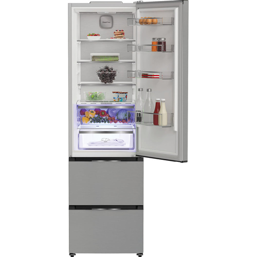 Hotpoint Hpkf 5351 XP4UK 204cm 60/40 Frost Free Fridge Freezer - Silver - E Rated, Silver - image 3