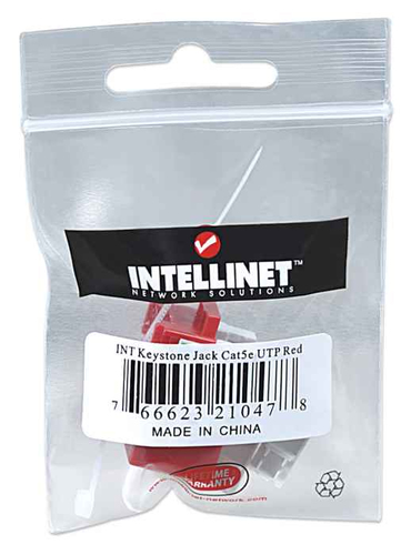 Intellinet JACK RJ45 CAT5E KEYSTONE DE IMPACTO ROJO imagen 2