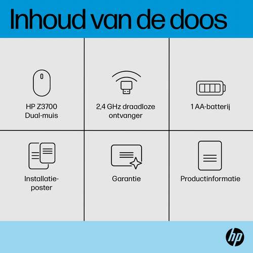 HP Z3700 Dual SLV Wireless Mouse EURO Muis Zilver – Foto 9 van 9