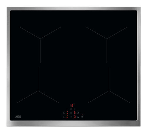 AEG OIX64A00XB Черный, Нержавеющая сталь Встроенный 60 cm Плита с зонами индукции 4 зона(ы)