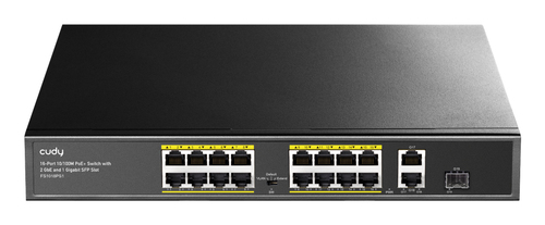 Cudy FS1018PS1 network switch Fast Ethernet (10/100) Power over Ethernet (PoE) Grey