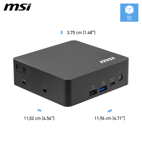 MSI Cubi NUC AI+ 3MG-005BEU barebone, afbeelding 3