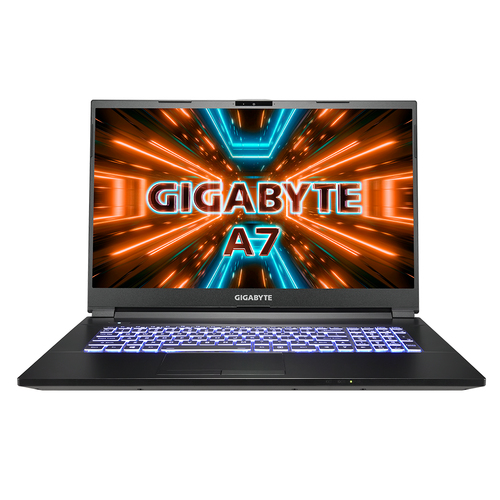 GIGABYTE A7 X1-CES1130SH ноутбук AMD Ryzen™ 9 5900HX 43,9 cm (17.3") Full HD 16 GB DDR4-SDRAM 512 GB Твердотельный накопитель (SSD) NVIDIA GeForce RTX 3070 Wi-Fi 6 (802.11ax) Windows 10 Home Черный