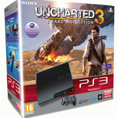Sony Interactive Entertainment PlayStation 3 Slim, 320Gb + Uncharted 3: Drake's Deception