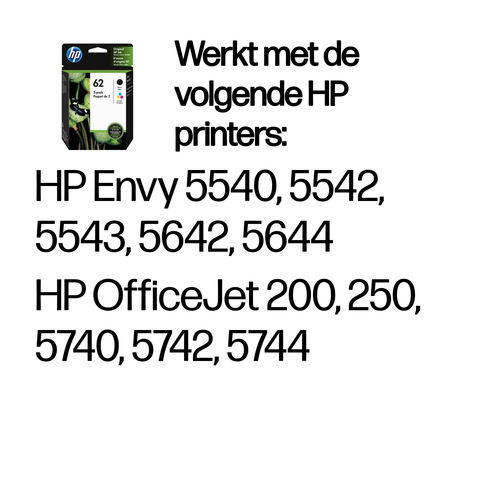 HP 62  N9J71AE 2-Pack Cyan Magenta Yellow Pigmwnted Black Ink – Foto 2 von 10