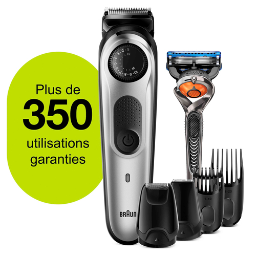 Braun Beard Trimmer BT5265 Men Trimmer & Hair Clipper, 39 Length Settings, Black/Silver Metal – image 4