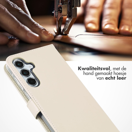 Selencia Echt Lederen Bookcase Samsung Galaxy A55 - Greige, afbeelding 2