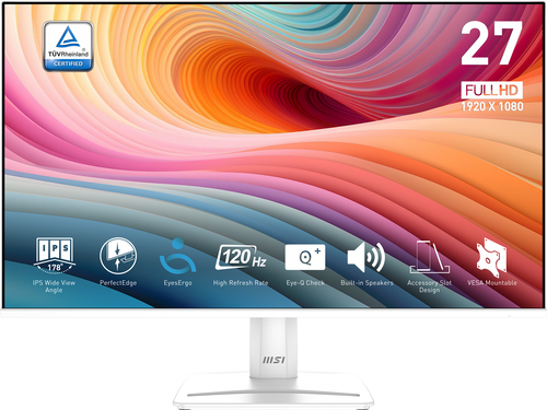 Msi Pro MP275W E2 27" Full HD 120Hz Monitor - White - image 2