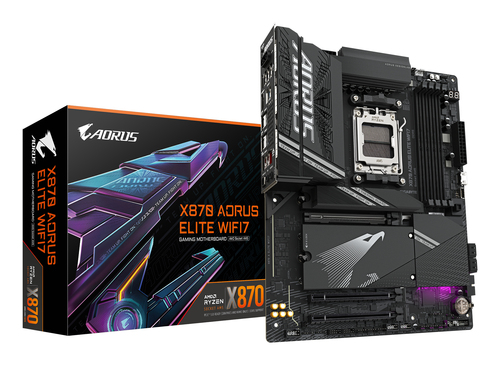 Gigabyte Aorus Elite X870 AM5 WiFi7 Motherboard, Black - image 1