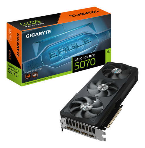 Gigabyte GeForce Rtx 5070 12 GB Eagle OC Sff Graphics Card, Black - image 1