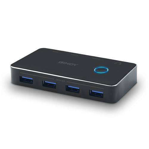 Lindy 43387 USB 3.0 en USB 3.12 2x4 computer data switch USB-A /USB-C, afbeelding 5