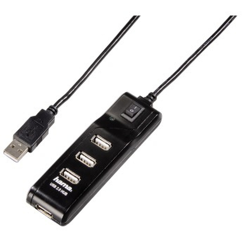 Hama 00054590 interface hub USB 2.0 480 Mbit/s Black