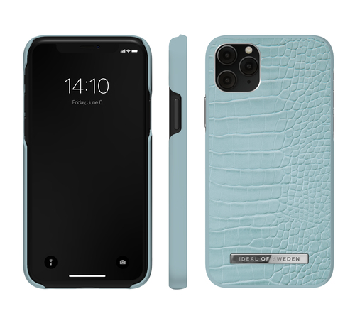 iDeal of Sweden Atelier Case iPhone 11P/XS/X Soft Blue Croco – image 2