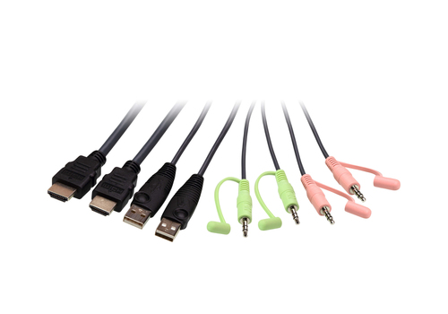 ATEN 2-Port USB 4K HDMI Cable KVM Switch with Remote Port Selector – image 3