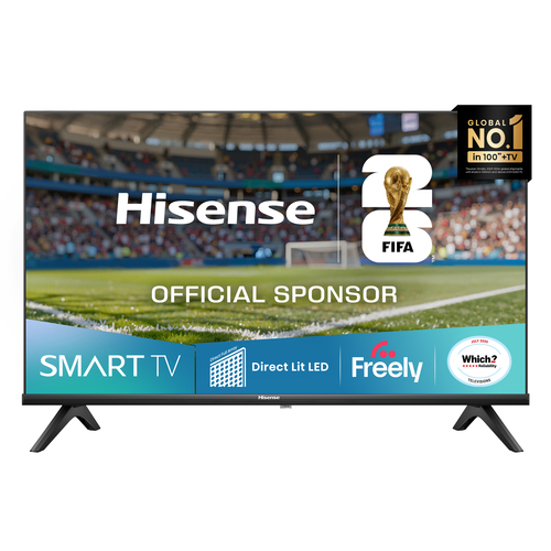 32" Hisense A4Q LED HD Ready Hdr Smart TV with Freely - 32A4QTUK, Black - image 2