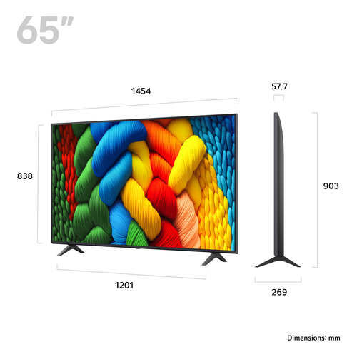 LG 65NANO80A6B 65 4K Ultra HD Hdr Smart NanoCell AI LED TV HDR10 AI So - image 2