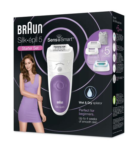 Braun Silk-épil 5 81646954 epilator 28 tweezers Purple, White – image 3