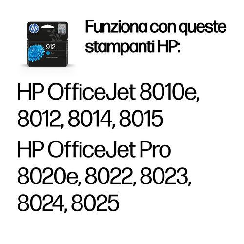 HP 912 – Cartuccia ciano originale