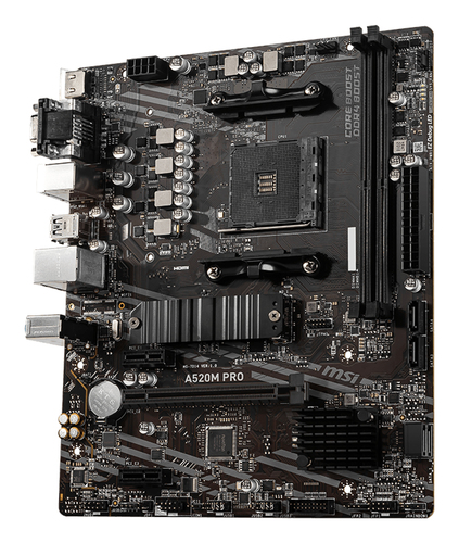 Awd-IT Msi A520M Pro Amd Ryzen DDR4 M-Atx Motherboard - Socket AM4 - image 2