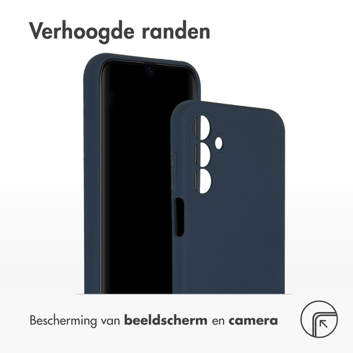 Accezz Liquid Silicone Backcover Samsung Galaxy A15 (5G/4G) - Donkerblauw, afbeelding 4