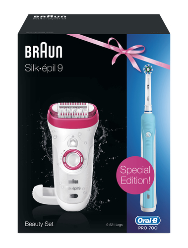 Braun Silk-épil 9 81676497 epilator 40 tweezers Pink, White – image 2