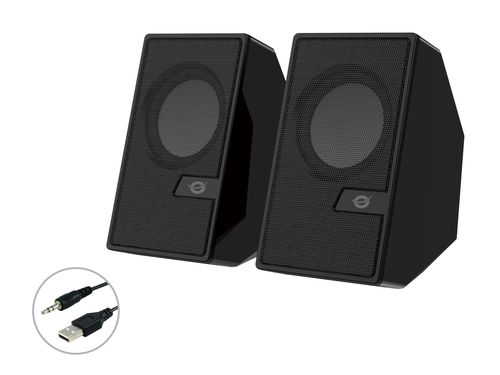 Conceptronic BJORN02B акустика 2-полосная Черный Проводной и беспроводной 6 W