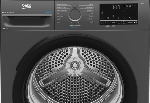 Beko SteamCure BM3T3833A 8Kg Heat Pump Tumble Dryer - Anthracite - A++ Rated, Grey - image 5