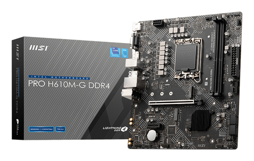 Msi Pro H610M-G DDR4 Intel H610 Socket Lga 1700 micro Atx Motherboard - image 1