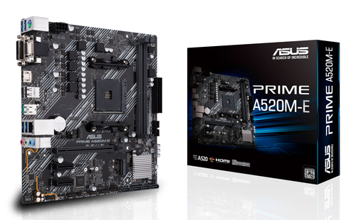 ASUS PRIME A520M-E AMD A520 Разъем AM4 Микро ATX
