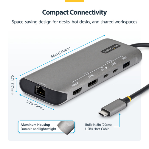 StarTech.com USB4 Multiport Adapter, Driverless Dual-4K for macOS and Windows – image 7