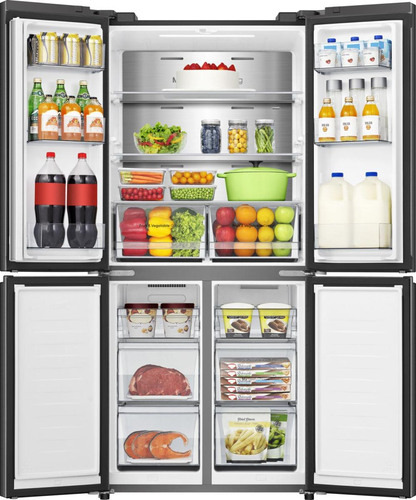 Hisense PureFlat RQ5P470SAFD Fridge Freezer - Black Stainless Steel, Stainless Steel - image 4