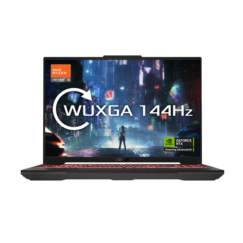 ASUS TUF Gaming A16 FA607NU-RL051W AMD Ryzen™ 5 7535HS Ноутбук 40,6 cm (16") WUXGA 16 GB DDR5-SDRAM 512 GB Твердотельный накопитель (SSD) NVIDIA GeForce RTX 4050 Wi-Fi 6 (802.11ax) Windows 11 Home Черный, Серый