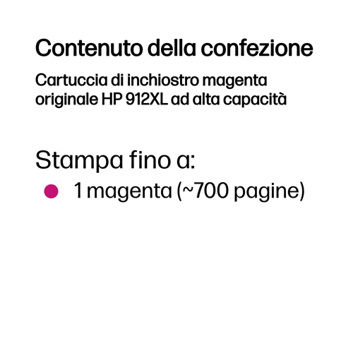 HP 912XL – Cartuccia magenta originale