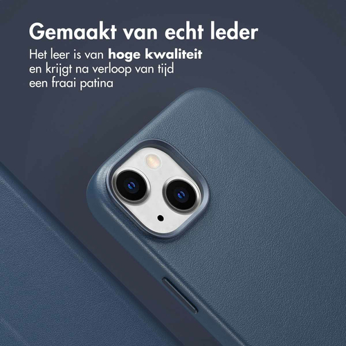 Accezz Leather Bookcase 2-in-1 met MagSafe iPhone 15 - Nightfall Blue, afbeelding 2