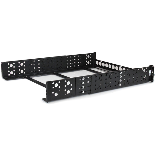 StarTech.com 2U Universal Rack Mount Rails - for 19in Server Rack Enclosure or Cabinet - Adjustable A/V Rack Rails (UNIRAILS2U) Rack-spor Sort – billede 2
