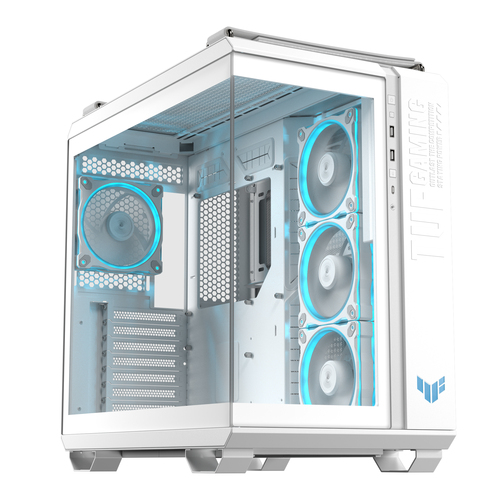 Asus Tuf Gaming GT502 Horizon TG Argb Duel Chamber tempered Glass Atx Gaming PC Case - White - 90DC0093-B19010 - image 1