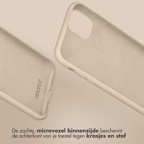 Accezz Liquid Silicone Backcover iPhone 15 Telefoonhoesje Grijs, afbeelding 8