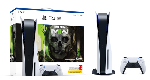 Sony Interactive Entertainment PlayStation 5 Standard + Call of Duty Modern Warfare II 825 GB Wi-Fi Черный, Белый