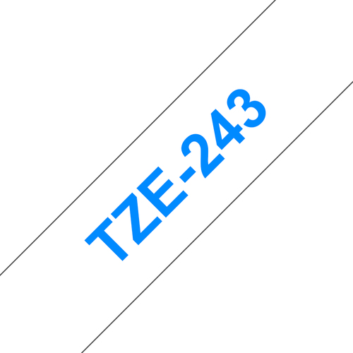 Brother P-Touch TZe-243 (18mm) Blue On White Labelling Tape - image 1