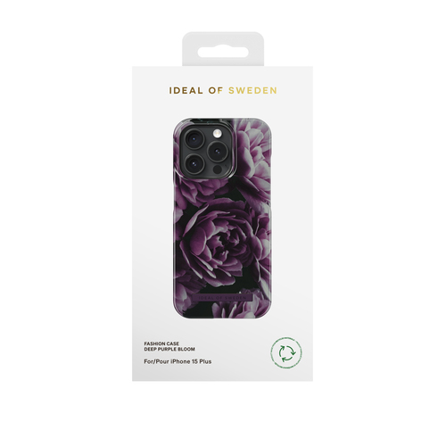 iDeal of Sweden Printed Case iPhone 15PR Deep Purple Bloom