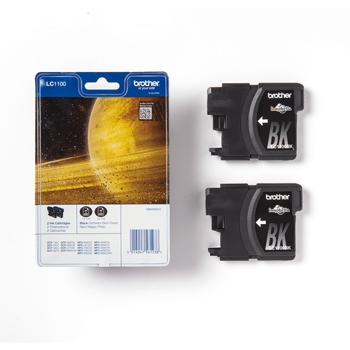 Original Brother LC1100BK Black Ink Cartridge Twin Pack (2 Pack) - image 3