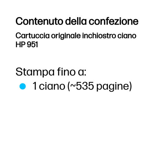 HP 951 – Cartuccia ciano originale